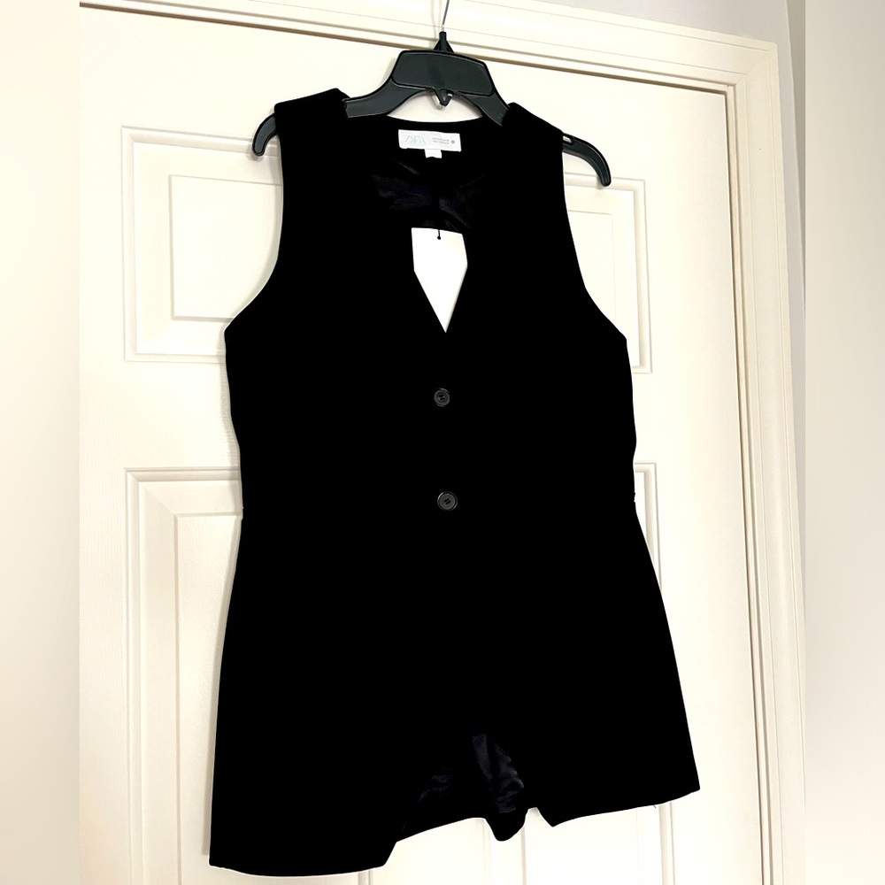NWT Zara black waist coat black vest